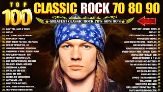 Best Classic Rock Songs 70s 80s 90s 🔥 Guns N Roses, Aerosmith, Bon Jovi, Metallica, Queen, ACDC, U2