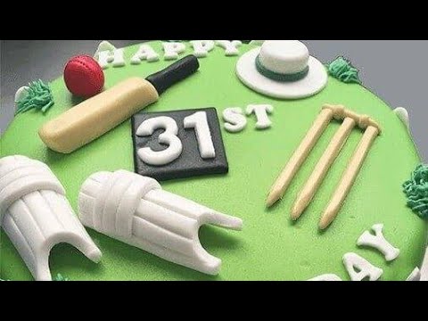 Birthday cake photo image|Cake design for boys cricket|Cricketthemecakewithout fondant|@RanveerBrar