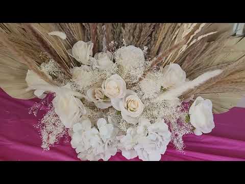 Let's Create: Faux Pampas Grass and Floral Arrangement