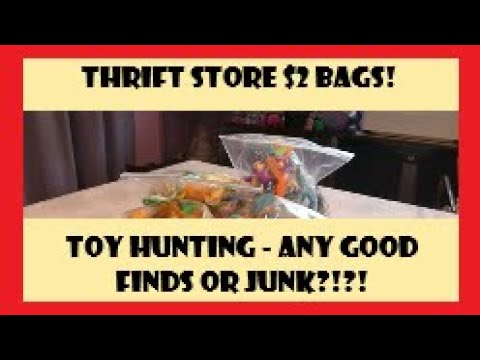 Thrift Store Random Toy Bags $2 Each - Did I find anything good? (watch till last bag)!  Lucky Dips