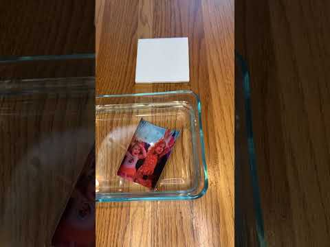 How To Make Homemade Picture Coasters Using Waterslide Paper The Easy Way 📸 SUBSCRIBE #shorts