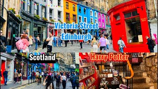 Exploring Edinburgh's Magical Victoria Street and Harry Potter shop during Vibrant Pride Parade 💞