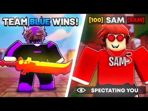 This FAMOUS Youtuber Specated ME In Roblox Bedwars..