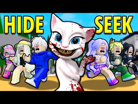 EXTREME TALKING ANGELA HIDE and SEEK CHALLENGE in Roblox! (SCARY)