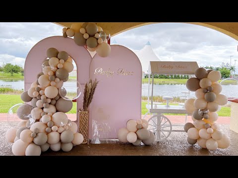 Setup outside with huge wind | Open Arch frame | Gender reveal Balloons Decor