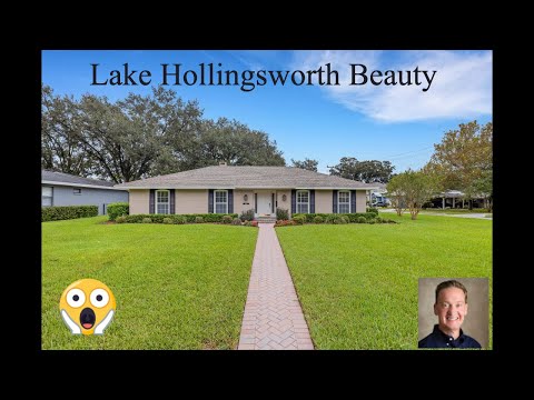 Walk to Lake Hollingsworth from this beautiful 5 bedroom home in Lakeland, Florida!