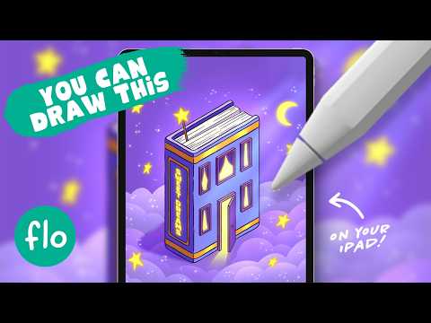 Learn to Draw an ISOMETRIC Illustration on your iPad - Easy Procreate Tutorial