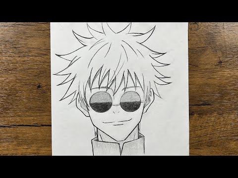 How to draw gojo satoru easy step-by-step | Drawing tutorial