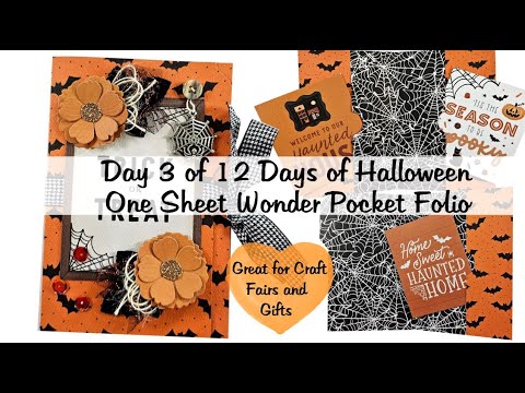 Day 3 of 12 Days of Halloween Transform One Sheet of Paper into Folio