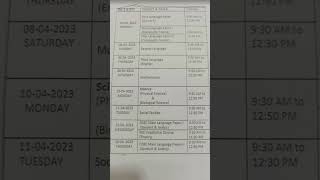 TS SSC time table 2023