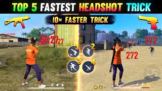 Top 5 Headshot Trick For M1887 Ump & Desert Eagle 😱 || One Tap Headshot Trick || Free Fire #10