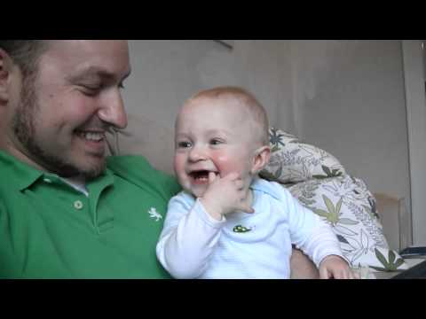 Baby Micah Laughing Hysterically at Daddy's Burp Noises