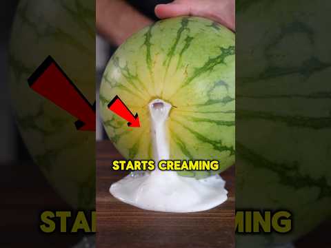 NEVER Cut A Creaming Watermelon 😨 #viral