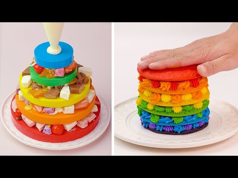 Quick and Easy Rainbow Cake Recipes | Extreme Cake