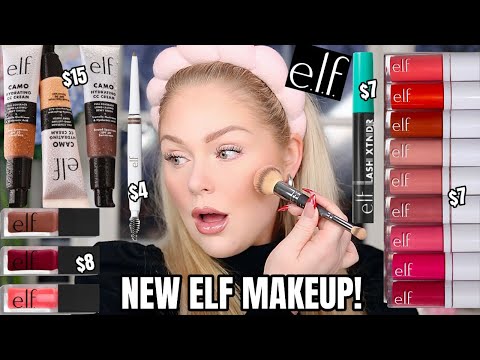 Testing ALL *NEW* VIRAL elf Makeup 🤩 Camo Liquid Blush, Hydrating CC Cream, Lash XTNDR Mascara +more