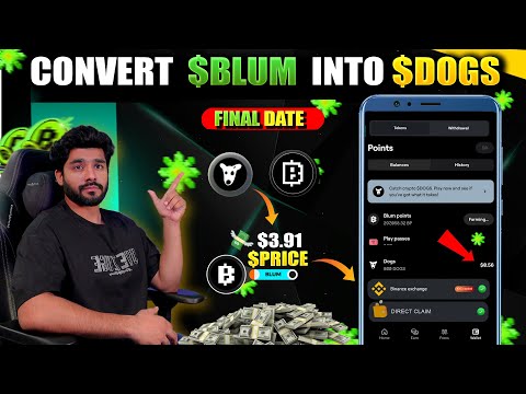 CONVERT BLUM POINTS IN DOGS TOKEN || BLUM AIRDROP PRICE  1$ | BLUM AND DOGS AIRDROP | BLUM WITHDRAW