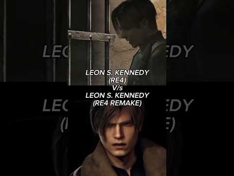 Leon S. Kennedy(RE4) Vs Leon S. Kennedy(RE4R) #residentevil4 #leonskennedy #shorts #re4