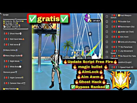 update script Free fire ob45 aim awm aim shooting magic bullet ghost Wall hack bypass ranked