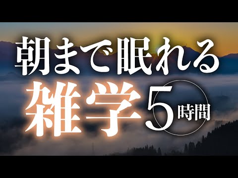 【睡眠導入】朝まで眠れる雑学5時間【合成音声】