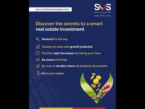 Be a Smart Real Estate Investor | SVS Infra Developers #trending #short