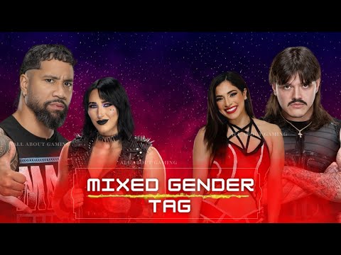 WWE 2K24 - Mixed Gender Tag Match - Raquel Rodriguez Dominik Mysterio VS Rhea Ripley Jey Uso | WWE