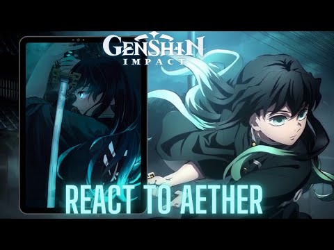 Genshin impact react to Aether as muichiro | Gacha life 2 | traveler | Demon Slayer | giyuu tomioka