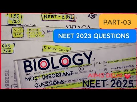 Neet 2023 pyqs paper analysis (part-3) Neet2021 , 2022 , 2023 , 2024  Biology #neet2025 #aiimsdelhi