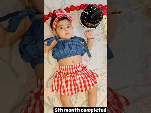 My 5th month b'day🥳 #birthday #baby #musicgenre #celebration #cutebaby #shortsvideo  @Mishka0724 🧿