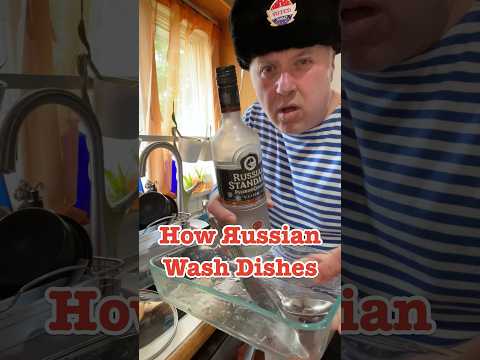 How Russian Wash Dishes #crazyrussiandad #dishes #washdishes #russia #russian #howto