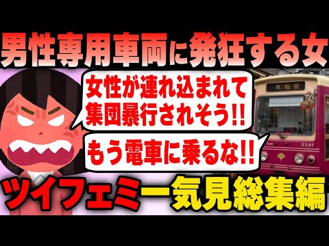 ツイフェミ 男性が許せない女の末路 一気見まとめ総集編【作業用】【ツイフェミ】【男性専用車両】