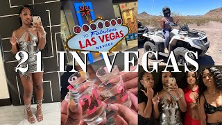 VEGAS BIRTHDAY VLOG🍾 | my 21st birthday + atvs, drais, theme park, and friends 💕