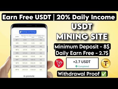 New Usdt Earning Site Usd Mining Site 2024 Best Investment Usdt Earning Website