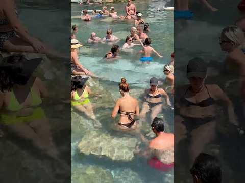 🌞Best Summer Holiday Pamukkale Cleopatra Pool Beautiful Day⛱️ #pamukkale