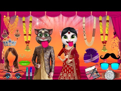 Billu wedding dress, lipstick, Taj best colour cat makeup comedy video || part -1