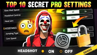 Top 10 Pro Settings + Sensitivity + Fire Button For Headshot 😱 || Auto Headshot Setting || Free Fire