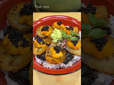 🇯🇵Gorgeous rice bowl with nori and pinna shell🍚 #shorts