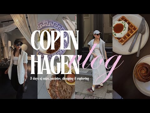 COPENHAGEN TRAVEL VLOG | cafe hopping, shopping, danish pastries, exploring the city + haul