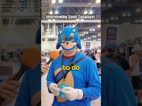 Interviewing Sonic Cosplayer #sonic #sonicthehedgehog #cosplayer