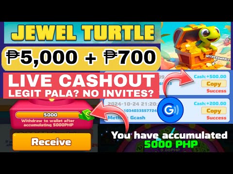 LIVE CASHOUT ₱5,000 + ₱700 LEGIT NAMAN PALA JEWEL TURTLE APP PAYMENT PROOF LEGIT EARNING APP GCASH