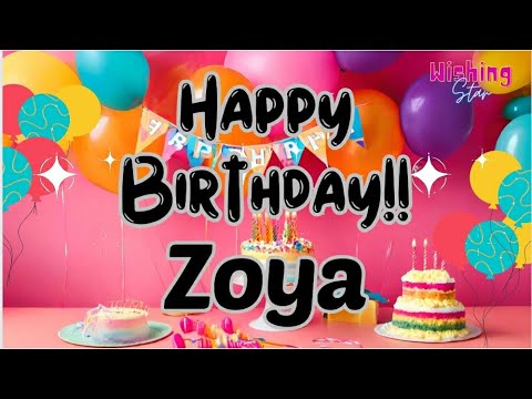 Beautiful Birthday wishes for beautiful Zoya🎂|| happy birthday Zoya || #wishingstar1