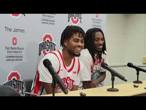 Ohio State basketball players Sean Stewart and Aaron Bradshaw recap victory over Youngstown State