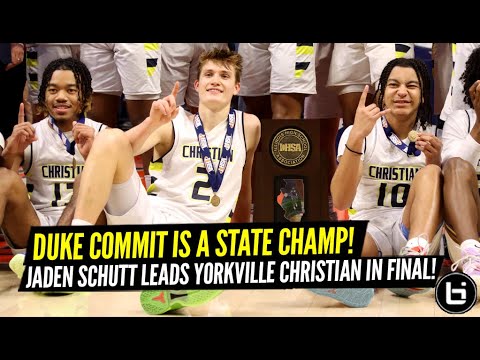 DUKE COMMIT WINS STATE TITLE! Jaden Schutt Makes History with Yorkville Christian in Illinois!