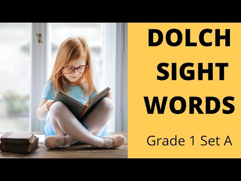 Dolch Sight Words Gr1 Set A