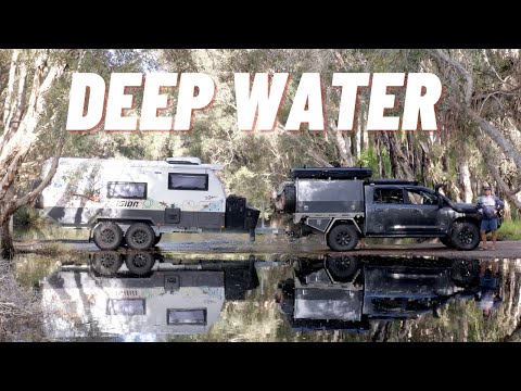 WE GET IN DEEP WATER!! Offroad camping in a HYBRID Caravan ⛺️