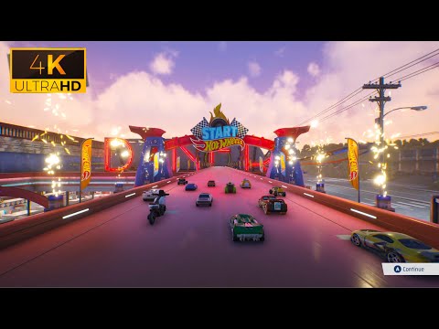 HotWheels Unleashed 2 TurboCharged - Pit Stop At Dusk - Quick Race [4K UHD] [Binzera Gameplays]