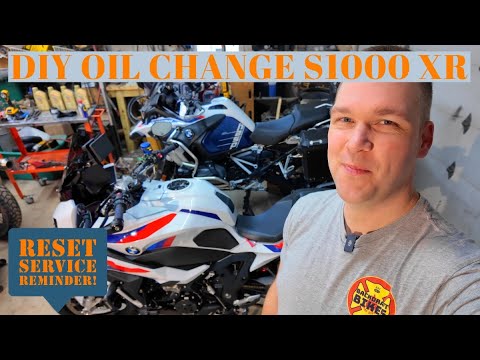 DIY Oil Change BMW s1000 XR with Service Light Reset