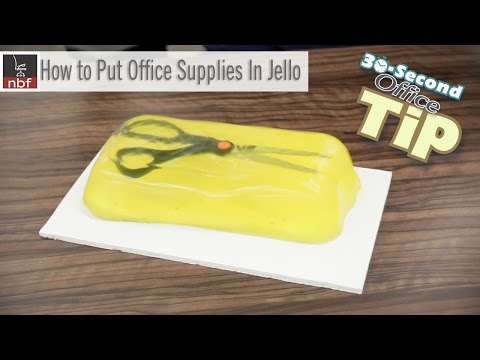 How to Put Office Supplies in Jello | NBF 30 Second Tip