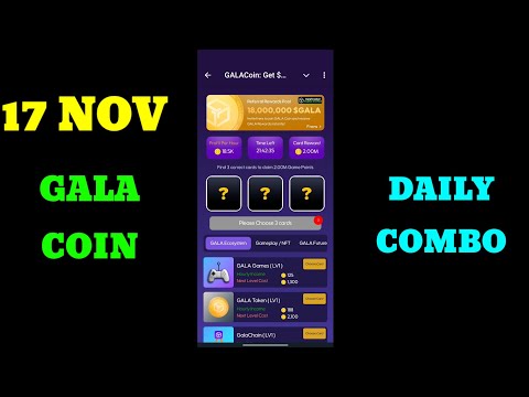 Gala Coin Daily Combo 17 September | Gala Coin Daily Combo Today | Gala Airdrop