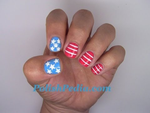 Stars and Stripes Nail Art