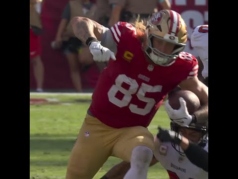 George Kittle with a spectacular catch for a 33-yard Gain vs. Tampa Bay Buccaneers